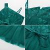 imageGRACE KARIN Girls Sequin Tulle Dress One Shoulder Formal Party Holiday Maxi Dress for Girl 614YDark Green