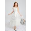 imageGRACE KARIN Girls Sequin Tulle Dress One Shoulder Formal Party Holiday Maxi Dress for Girl 614YOffwhite