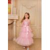 imageGRACE KARIN Girls Sequin Tulle Dress One Shoulder Formal Party Holiday Maxi Dress for Girl 614YPink