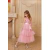 imageGRACE KARIN Girls Sequin Tulle Dress One Shoulder Formal Party Holiday Maxi Dress for Girl 614YPink