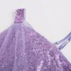 imageGRACE KARIN Girls Sequin Tulle Dress One Shoulder Formal Party Holiday Maxi Dress for Girl 614YPurple