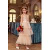 imageGRACE KARIN Girls Sequin Tulle Dress One Shoulder Formal Party Holiday Maxi Dress for Girl 614YRose Gold