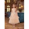 imageGRACE KARIN Girls Sequin Tulle Dress One Shoulder Formal Party Holiday Maxi Dress for Girl 614YRose Gold