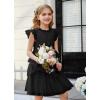 imageGRACE KARIN Girl Summer Birthday Party Dress Ruffle Tiered Tulle Princess Prom Dress Size 512Black