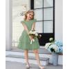 imageGRACE KARIN Girl Summer Birthday Party Dress Ruffle Tiered Tulle Princess Prom Dress Size 512Grass Green