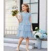 imageGRACE KARIN Girl Summer Birthday Party Dress Ruffle Tiered Tulle Princess Prom Dress Size 512Light Blue