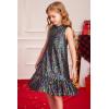 imageGRACE KARIN Girls Kid Sequin Party Dresses Mock Neck Sleeveless Sparkly Fancy Formal Dress Size 512 YearsBlack Multicolor