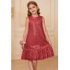 imageGRACE KARIN Girls Kid Sequin Party Dresses Mock Neck Sleeveless Sparkly Fancy Formal Dress Size 512 YearsRed