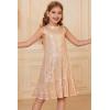 imageGRACE KARIN Girls Kid Sequin Party Dresses Mock Neck Sleeveless Sparkly Fancy Formal Dress Size 512 YearsRose Gold