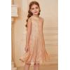 imageGRACE KARIN Girls Kid Sequin Party Dresses Mock Neck Sleeveless Sparkly Fancy Formal Dress Size 512 YearsRose Gold