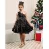 imageGRACE KARIN Girls Sequin Dress One Shoulder Wedding Party Gown with Hair Bow 512YBlack