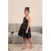 imageGRACE KARIN Girls Sequin Dress One Shoulder Wedding Party Gown with Hair Bow 512YBlack