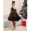 imageGRACE KARIN Girls Sequin Dress One Shoulder Wedding Party Gown with Hair Bow 512YBlack Gold