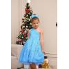 imageGRACE KARIN Girls Sequin Dress One Shoulder Wedding Party Gown with Hair Bow 512YLight Blue