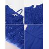 imageGRACE KARIN Girls Sequin Dress One Shoulder Wedding Party Gown with Hair Bow 512YRoyal Blue