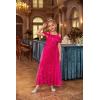 imageGRACE KARIN Girls Sequin Dresses Kids Off Shoulder Long Formal Prom Dance Sparkly Maxi Dress Size 512Hot Pink