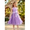 imageGRACE KARIN Girls Sequin Party Dress Cute Girls Formal Princess Midi Dress for Wedding 614YPurple Multicoloured