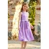 imageGRACE KARIN Girls Sequin Party Dress Cute Girls Formal Princess Midi Dress for Wedding 614YPurple Multicoloured