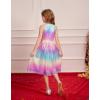 imageGRACE KARIN Girls Sequin Party Dress Cute Girls Formal Princess Midi Dress for Wedding 614YRainbow Color