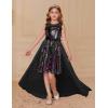 imageGRACE KARIN Girls Sequin Party Dress Formal Wedding Birthday Midi Sleeveless Dress 512YBlack Colorful