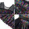 imageGRACE KARIN Girls Sequin Party Dress Formal Wedding Birthday Midi Sleeveless Dress 512YBlack Colorful