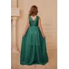 imageGRACE KARIN Girls Sequin Party Dress Formal Wedding Birthday Midi Sleeveless Dress 512YGreen