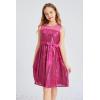 imageGRACE KARIN Girls Sequin Party Dress Formal Wedding Birthday Midi Sleeveless Dress 512YHot Pink