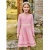 imageGRACE KARIN Girls Sweater Dress Fall Winter Long Sleeve Knit Casual Formal Contrasting Dresses for Girls Size 512Pink