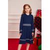 imageGRACE KARIN Girls Sweater Dress Fall Winter Long Sleeve Knit Casual Formal Contrasting Dresses for Girls Size 512Royal Blue