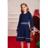 imageGRACE KARIN Girls Sweater Dress Fall Winter Long Sleeve Knit Casual Formal Contrasting Dresses for Girls Size 512Royal Blue