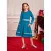 imageGRACE KARIN Girls Sweater Dress Fall Winter Long Sleeve Knit Casual Formal Contrasting Dresses for Girls Size 512Sky Blue