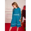 imageGRACE KARIN Girls Sweater Dress Fall Winter Long Sleeve Knit Casual Formal Contrasting Dresses for Girls Size 512Sky Blue