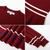 imageGRACE KARIN Girls Sweater Dress Fall Winter Long Sleeve Knit Casual Formal Contrasting Dresses for Girls Size 512Wine Red