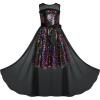 imageGRACE KARIN Girls Sequin Party Dress Formal Wedding Birthday Midi Sleeveless Dress 512YBlack Colorful