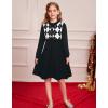 imageGRACE KARIN Girl Long Sleeve Sweater Dress Knit Casual Fall Winter Dresses for Girls 512 Button FrontBlack