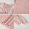 imageGRACE KARIN Girl Long Sleeve Sweater Dress Knit Casual Fall Winter Dresses for Girls 512 Button FrontPink