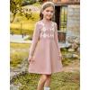 imageGRACE KARIN Girl Long Sleeve Sweater Dress Knit Casual Fall Winter Dresses for Girls 512 Button FrontPink