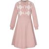 imageGRACE KARIN Girl Long Sleeve Sweater Dress Knit Casual Fall Winter Dresses for Girls 512 Button FrontPink