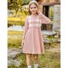 imageGRACE KARIN Girl Long Sleeve Sweater Dress Knit Casual Fall Winter Dresses for Girls 512 Button FrontPink