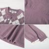 imageGRACE KARIN Girl Long Sleeve Sweater Dress Knit Casual Fall Winter Dresses for Girls 512 Button FrontPurple