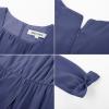 imageGRACE KARIN Girls Long Sleeve Dress Ruffle High Low Hem Fall Winter Chiffon Dress Size 512Blue