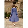 imageGRACE KARIN Girls Long Sleeve Dress Ruffle High Low Hem Fall Winter Chiffon Dress Size 512Blue