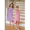 imageGRACE KARIN Girls Long Sleeve Dress Ruffle High Low Hem Fall Winter Chiffon Dress Size 512Pink