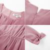 imageGRACE KARIN Girls Long Sleeve Dress Ruffle High Low Hem Fall Winter Chiffon Dress Size 512Pink