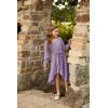 imageGRACE KARIN Girls Long Sleeve Dress Ruffle High Low Hem Fall Winter Chiffon Dress Size 512Purple