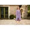 imageGRACE KARIN Girls Long Sleeve Dress Ruffle High Low Hem Fall Winter Chiffon Dress Size 512Purple