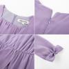 imageGRACE KARIN Girls Long Sleeve Dress Ruffle High Low Hem Fall Winter Chiffon Dress Size 512Purple