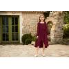 imageGRACE KARIN Girls Long Sleeve Dress Ruffle High Low Hem Fall Winter Chiffon Dress Size 512Wine Red