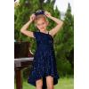 imageGRACE KARIN Girls One Shoulder Sequin Dress High Low Party Dress for 514YBlue