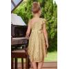 imageGRACE KARIN Girls One Shoulder Sequin Dress High Low Party Dress for 514YChampagne Gold